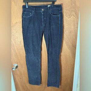 All saints black thin corduroy button fly pants size 32